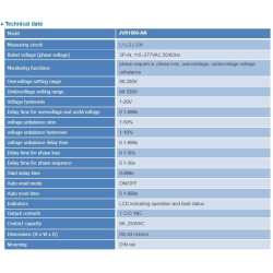 AC 3-PHASE 4-WIRE Protection Relay Unbalance Over Under VOLTAGE